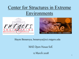 Center for Structures in Extreme Environments