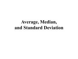 The Average - Department of Mathematics
