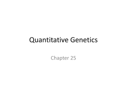 Quantitative Genetics - Mediapolis Community School