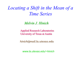 Locating a Shift in the Mean of a Time Series