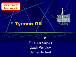 Tycoon Oil - University of Arizona