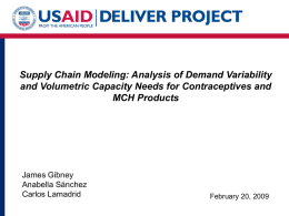 Supply Chain Modeling: Analysis of Demand Variability and