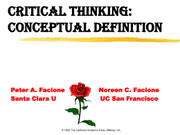 Assessing College Students’ Critical Thinking