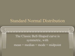 Standard Normal Distribution - California State University