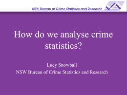 Crime Statistics, Information Sources and Research