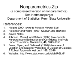 Nonparametric statistics - Center for Astrostatistics