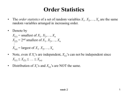 Statistical Model - University of Toronto