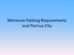 Minimum parking requirements