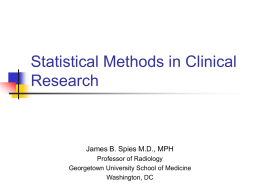 Statistical Methods A Brief Review