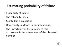 Estimating probability of failure - UF-MAE