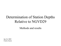 Determination of Station Depths Relative to NGVD29