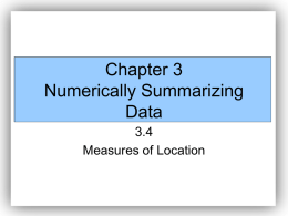 Chapter 3 Numerically Summarizing Data