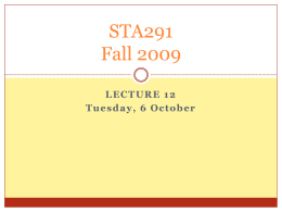 STA291 Fall 2007