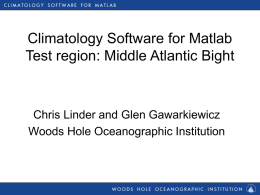 Climatology tools for Matlab