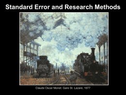 Standard Error and Research Methods – Department of