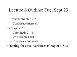 Lecture 6 Outline: Tue, Sept 23