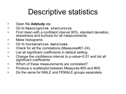 Descriptive statistics - Stockholm Bioinformatics Center