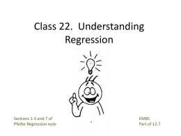 Class 22. Understanding Regression