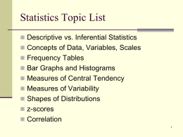 Statistics / Sadistics - Youngstown State University