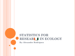Statistics for Research in Ecology