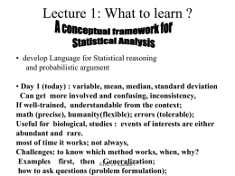Lecture 1: What to learn