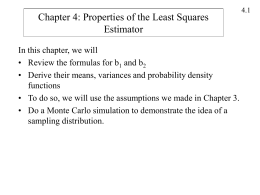 Chapter 4: Properties of the Least Squares Estimator