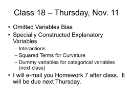 Class 18 – Thursday, Nov. 11