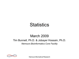 Statistics - University of Delaware