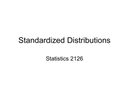 Standardized Distributions