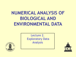 NUMERICAL ANALYSIS OF BIOLOGICAL AND ENVIRONMENTAL …