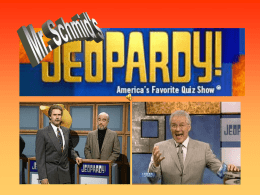 Blank Jeopardy - Arrowhead High School