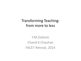 Transforming Teaching: from more to less