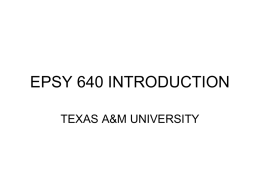 EPSY 640 Teaching Approach