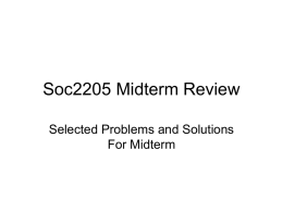 Sooc2205 Midterm Review - University of Western Ontario