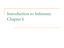 Introduction to Inference - Beedie School of Business