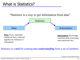 Chapter 1 - What is Statistics?