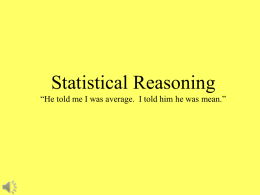 Module 7: Statistical Reasoning