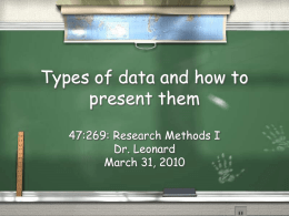 Types of data and how to present them - 47-269-203-spr2010