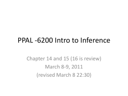 PPAL -6200 Intro to Inference