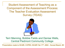 CCPRO/NCAIR/SCAIR Teacher Evaluation Assessment Survey
