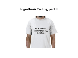 Hypothesis Testing - DePaul University