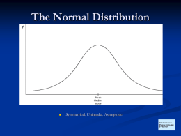 Normality and Measures of Effects (modified from