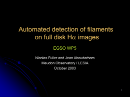 Automated detection of filaments from Hα full disk images