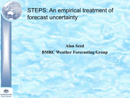 STEPS: An empirical treatment of forecast uncertainty