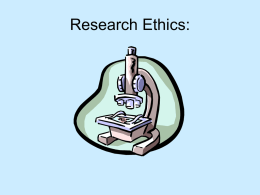 Ethics and Data Analysis