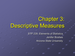 Chapter 3: Descriptive Measures
