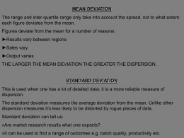 Mean and Standard Deviation