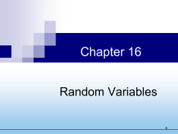 for independent random variables