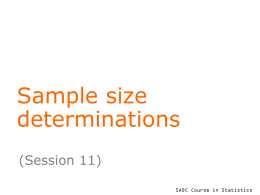 Sample size determinations