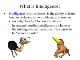 What is Intelligence? - Deerfield High School